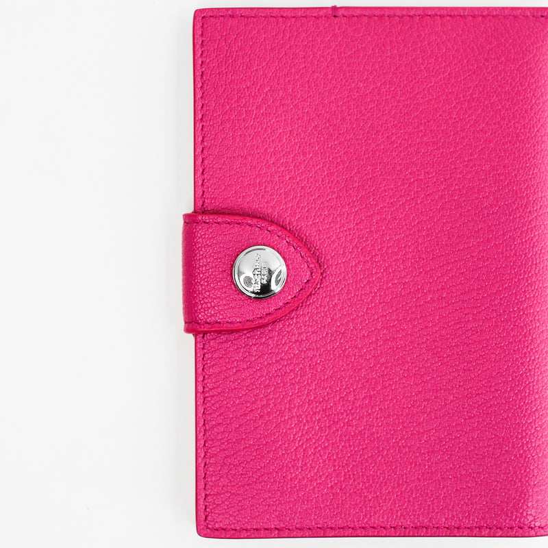 LEATHER PASSPORT HOLDER FUXIA