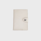 LEATHER PASSPORT HOLDER IVORY