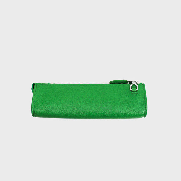 LEATHER PEN CASE GREEN BAMBOO