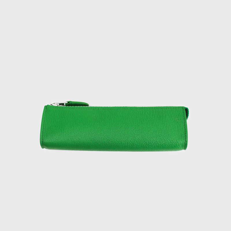 LEATHER PEN CASE GREEN BAMBOO