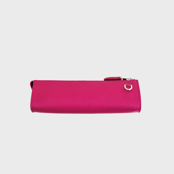 LEATHER PEN CASE FUXIA