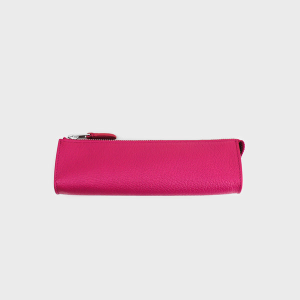 LEATHER PEN CASE FUXIA