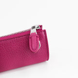 LEATHER PEN CASE FUXIA