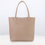 RIVOLI REVERSIBLE LEATHER TOTE BAG NORTH/SOUTH TOURTERELLE/CRAIE