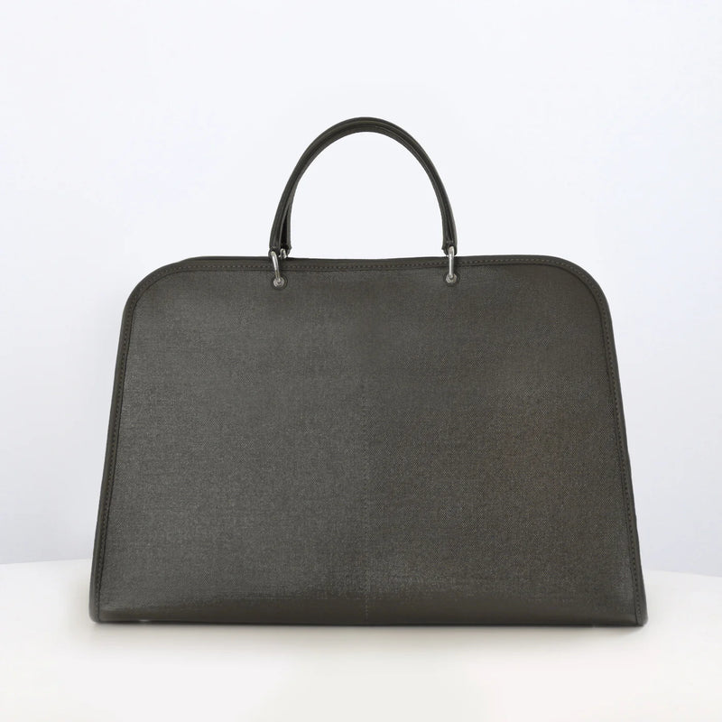 SAC MULTIPOCHES SAINT-GERMAIN EN CUIR ET TOILE GRIS CHARBON ET BAG AROMA GRIS CHARBON