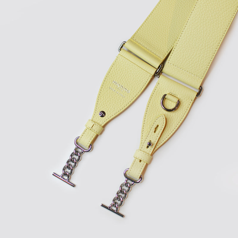 LEATHER WIDE STRAP FOR BAG YELLOW
