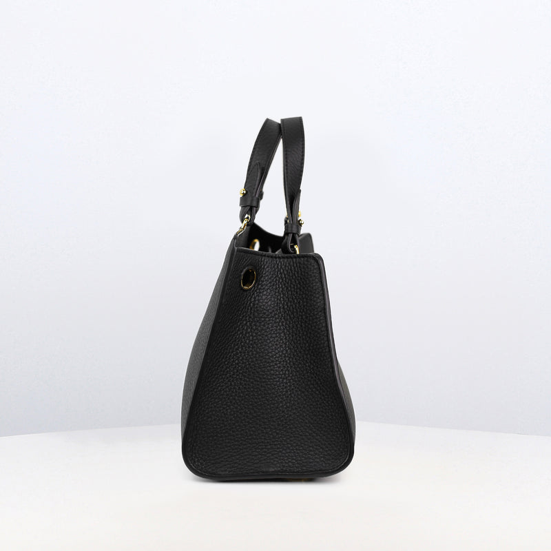 LEATHER HANDBAG TROCADERO BLACK