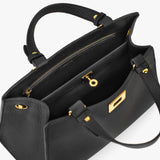 LEATHER HANDBAG TROCADERO BLACK