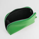 LEATHER COSMETIC CASE GREEN BAMBOO