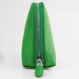 LEATHER COSMETIC CASE GREEN BAMBOO