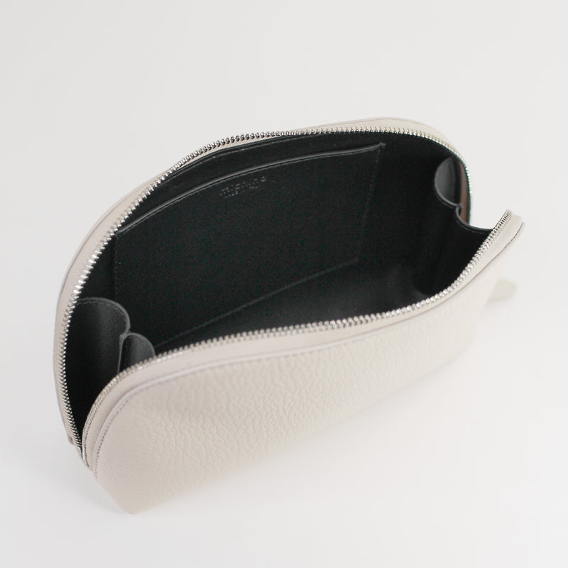 LEATHER COSMETIC CASE IVORY